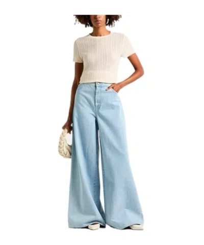 Max Mara Light-colored Loose Jeans In Blue