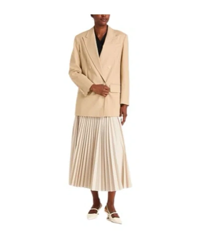 Max Mara Fitted Double-breasted Suit In Neutral