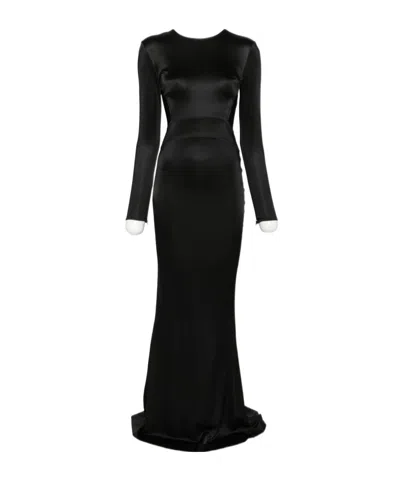 Co Open-back Cut-out Evening Gown In Black