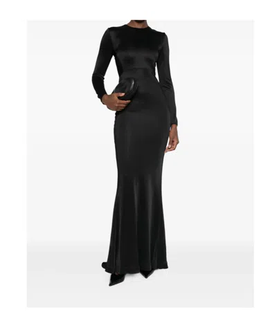 Co Open-back Cut-out Evening Gown In Black