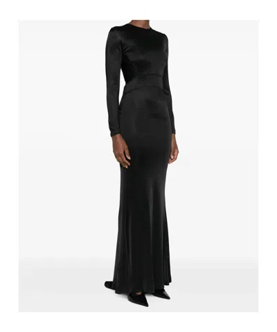 Co Open-back Cut-out Evening Gown In Black