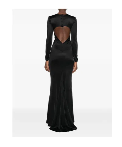Co Open-back Cut-out Evening Gown In Black