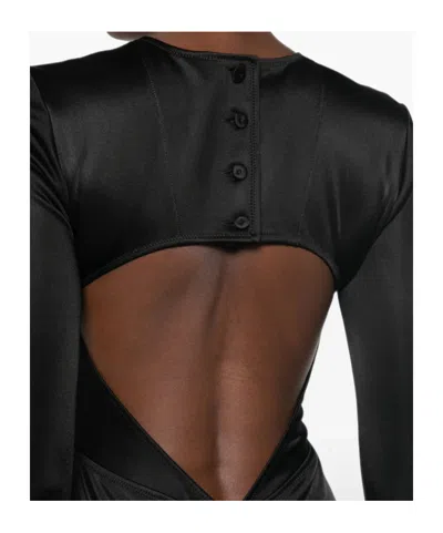 Co Open-back Cut-out Evening Gown In Black