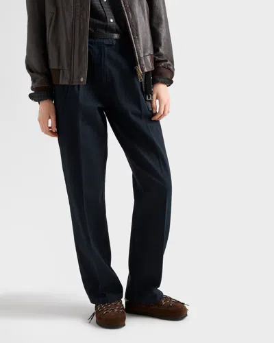 Prada Round Toe Mules In Brown