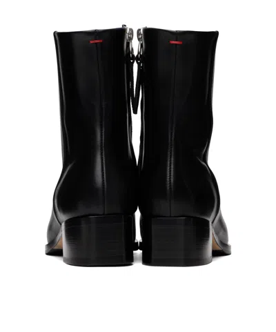 Aeyde Solid Leather Ankle Boots In Multi