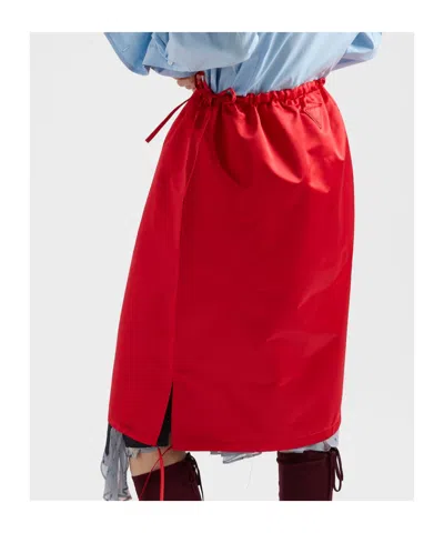 Prada A-line Skirt In Red