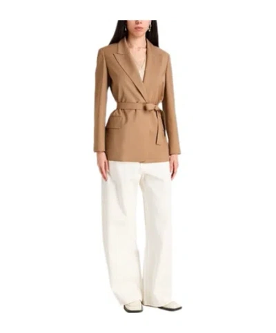 Max Mara Single-breasted Suit Jacket In Nude