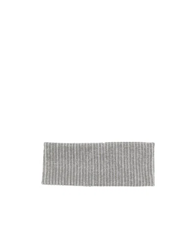 Brunello Cucinelli Solid Colour Scarves In Gray