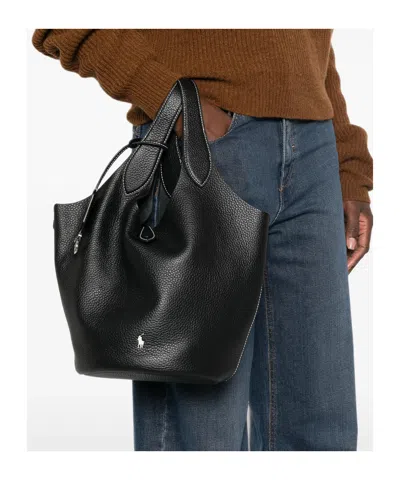 Ralph Lauren Double-handle Handbag In Black