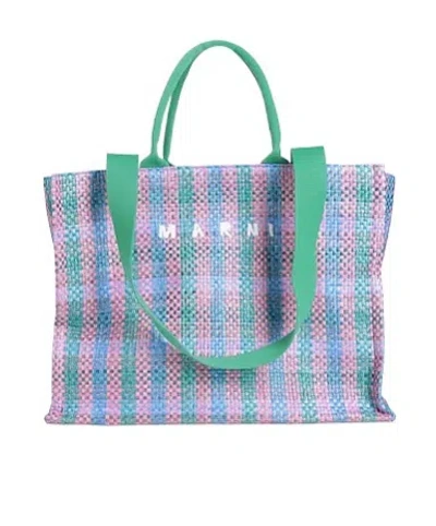 Marni Multicolor Largesize Handbag In Blue