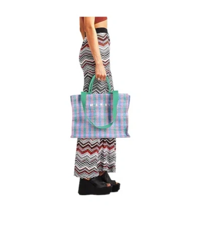 Marni Multicolor Largesize Handbag In Blue