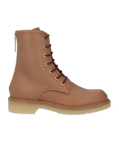 Max Mara Woman Ankle Boots Light Brown Size 8.5 Leather In Brown