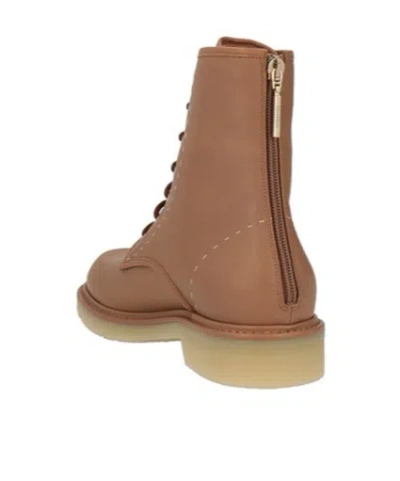 Max Mara Woman Ankle Boots Light Brown Size 8.5 Leather In Brown