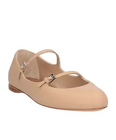Max Mara Plain Colour Ballet Flats In Neutral