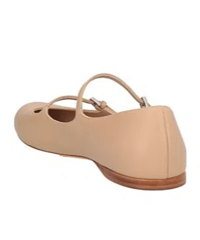 Max Mara Plain Colour Ballet Flats In Neutral
