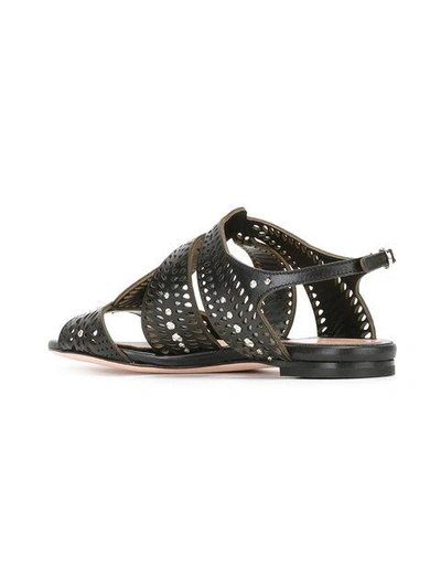 Shop Alexander Mcqueen Laser-cut Sandals In 1081