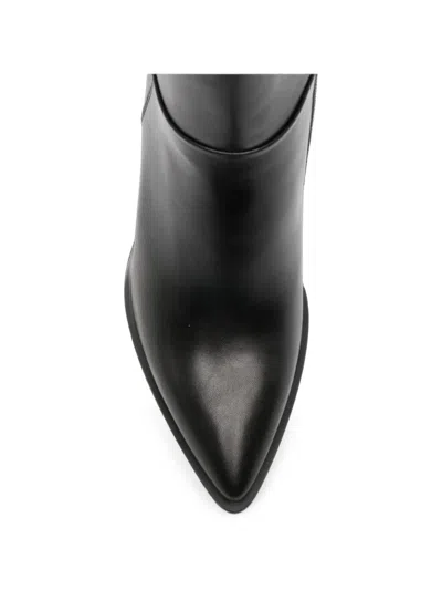 Nero Giardini Stud-embellished Pointed-toe Ankle Boots In Black