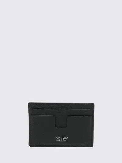 Tom Ford Leather Cardholder In Black