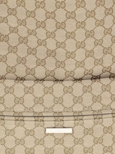 Gucci Beige Polyester Backpack In Blue