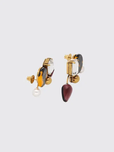 Dries Van Noten Hand-painted Earrings In Multi