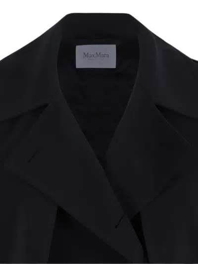 Max Mara Double-breasted Coat In Black