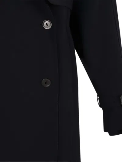 Max Mara Double-breasted Coat In Black