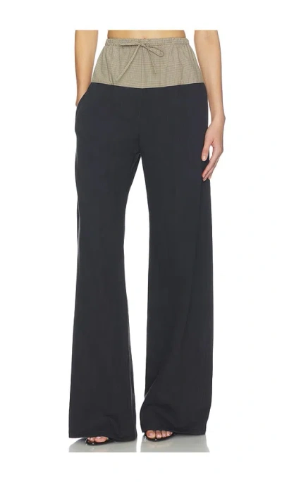 Matthew Bruch Drawstring Combo Pant In Multi