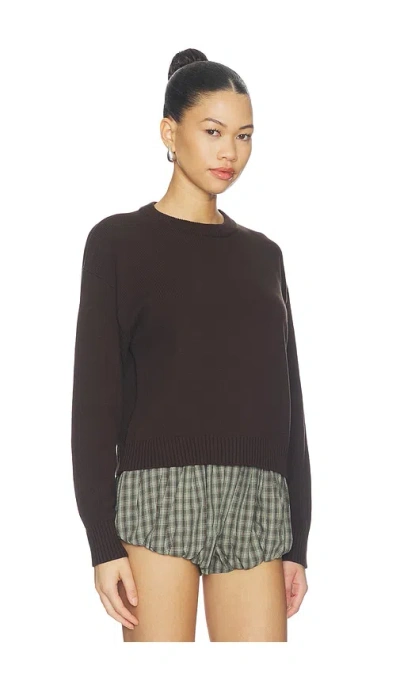 Stitches & Stripes Moore Pullover In Solid Carob