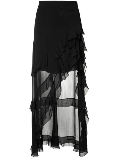 Shop Alice And Olivia Ruffled Asymmetric Skirt