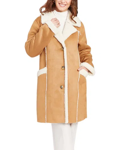 Frye Sherpa Coat In Brown