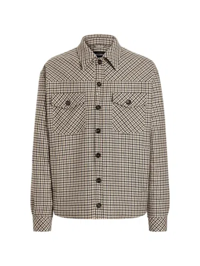 Dolce & Gabbana Brown Wool Oves Aries Full-length Jacket In Neutral