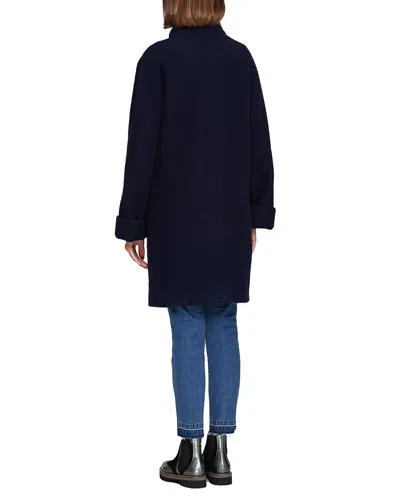 Florens Wool-blend Coat In Blue
