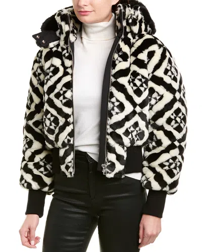 Moose Knuckles Bronte Bomber Coat In Black