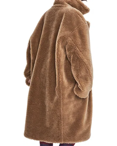 Coatme Long Wool Jacket In Brown