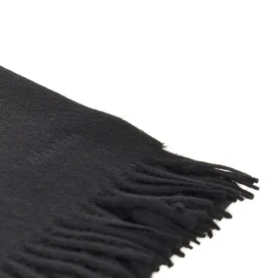 Max Mara Camel Wool Scarf In Black