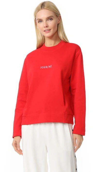 Jour/né Jour/ne Crew Sweatshirt In Red