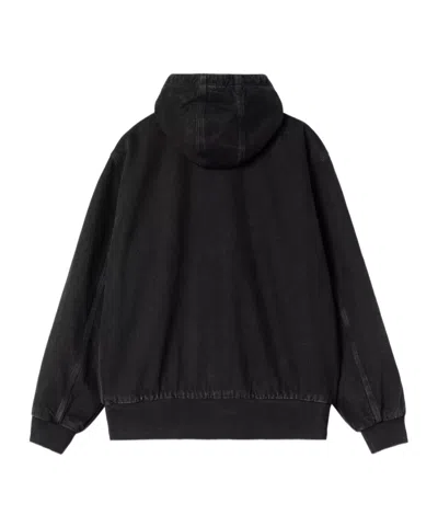 Carhartt Work In Progress Active Canvas Hooded Jacket In Black