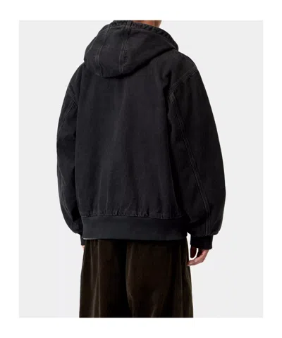 Carhartt Work In Progress Active Canvas Hooded Jacket In Black