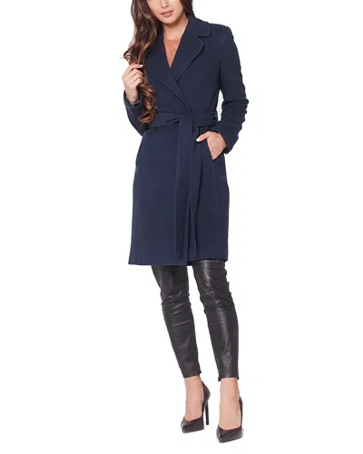 Florens Medium Wool Coat In Blue