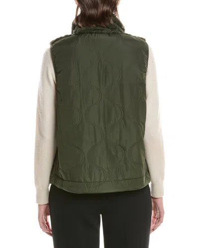 Picadilly Zip Front Vest In Green