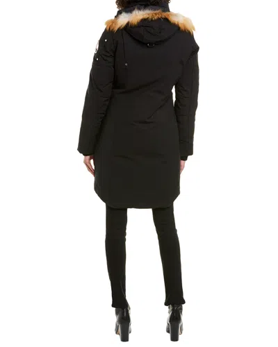 Moose Knuckles Goose Down Puffer Down Jacket In Black