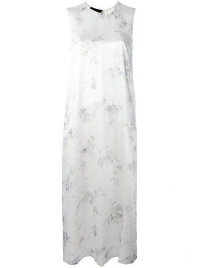 Calvin Klein Collection Sleeveless Floral A-line Dress, Light Pink In White