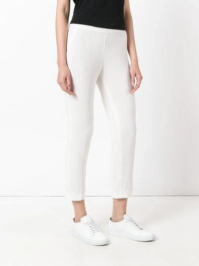 Shop Alberto Biani Cropped Trousers - White