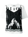 MCQ BY ALEXANDER MCQUEEN printed lace detail T-shirt,DRYCLEANONLY