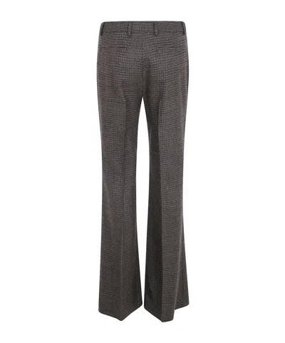Etro Houndstooth-pattern Flared Trousers In Multi