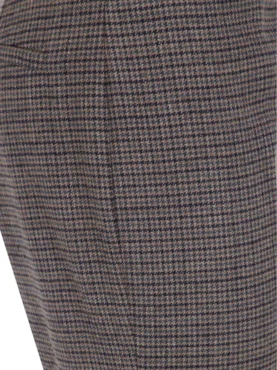 Etro Houndstooth-pattern Flared Trousers In Multi