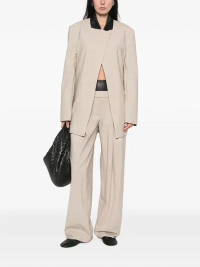 Esse Studios Alessio Wrap Blazer In Brown