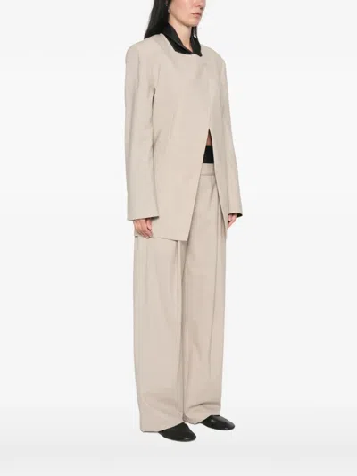 Esse Studios Alessio Wrap Blazer In Brown