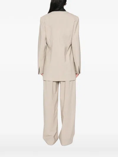 Esse Studios Alessio Wrap Blazer In Brown