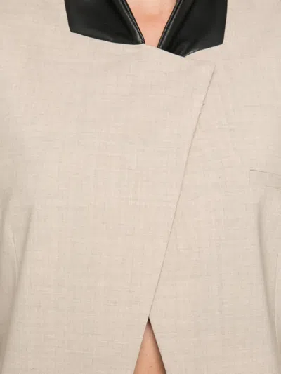 Esse Studios Alessio Wrap Blazer In Brown